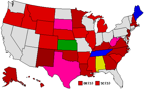 2014 Senate Endorsement Map