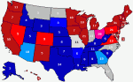President Poll Map: Obama - McCain