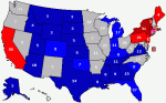 President Poll Map: Clinton - McCain