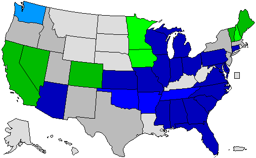 2020 Presidential Polls Map - Democratic Primary