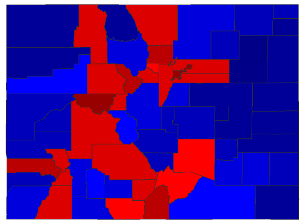 2014 Gubernatorial General Election - Colorado Election County Map