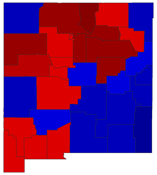 2014 Senatorial General Election - New Mexico Election County Map