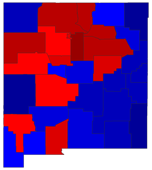 2016 Presidential General Election - New Mexico Election County Map