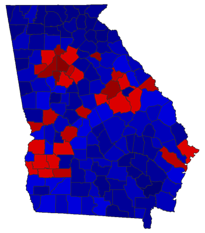 2020 Presidential General Election - Georgia Election County Map