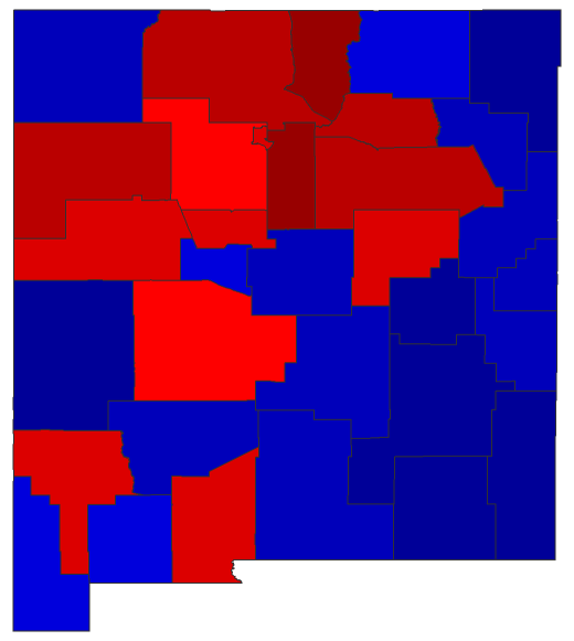 2020 Senatorial General Election - New Mexico Election County Map