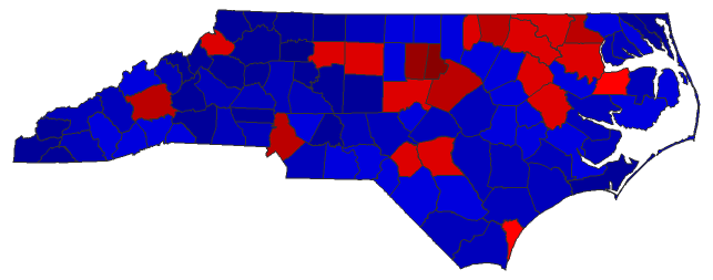 2022 Senatorial General Election - North Carolina Election County Map