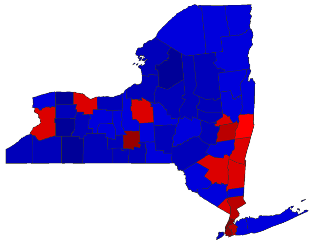 2022 Senatorial General Election - New York Election County Map
