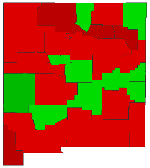 2016 Presidential Democratic Primary - New Mexico Election County Map
