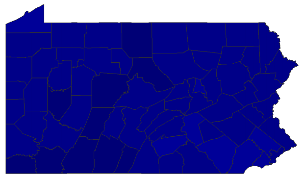2024 Presidential Republican Primary - Pennsylvania Election County Map