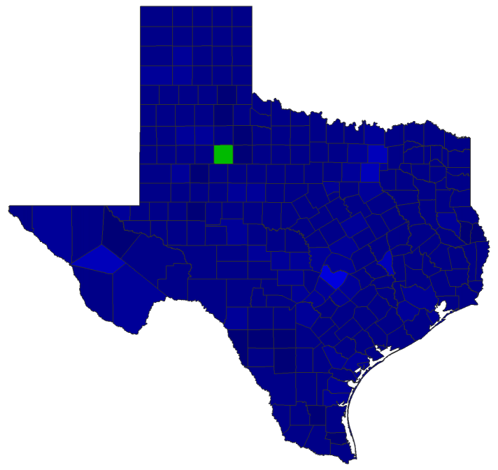 2024 Presidential Republican Primary - Texas Election County Map