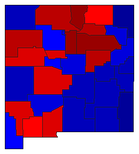 2012 New Mexico County Map of General Election Results for Senator