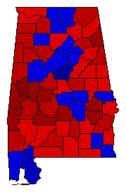 1994 Alabama County Map of General Election Results for State Auditor