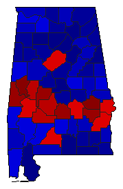 2014 Alabama County Map of General Election Results for State Auditor