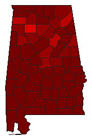1946 Alabama County Map of General Election Results for Governor