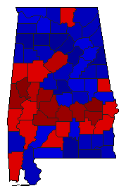 2012 Alabama County Map of General Election Results for Referendum