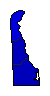 1988 Delaware County Map of General Election Results for President