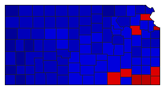2002 Kansas County Map of General Election Results for Insurance Commissioner