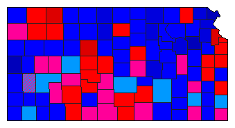 1914 Kansas County Map of General Election Results for Attorney General