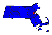 1914 Massachusetts County Map of General Election Results for Lt. Governor