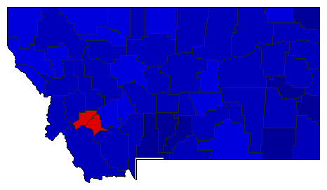 1928 Montana County Map of General Election Results for State Auditor