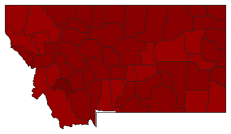 1996 Montana County Map of General Election Results for State Auditor