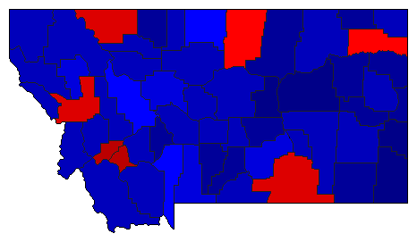 2014 Montana County Map of General Election Results for US Representative