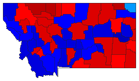 1932 Montana County Map of General Election Results for Governor