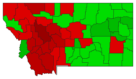 1928 Montana County Map of General Election Results for Initiative