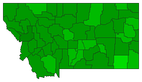 2012 Montana County Map of General Election Results for Initiative