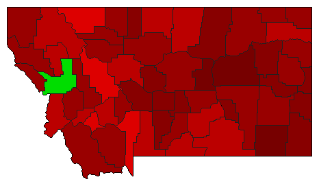 2016 Montana County Map of General Election Results for Initiative