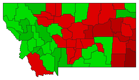 2016 Montana County Map of General Election Results for Initiative