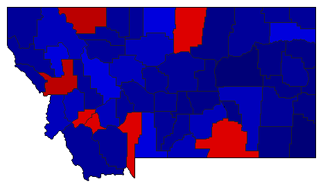 2020 Montana County Map of General Election Results for Secretary of State