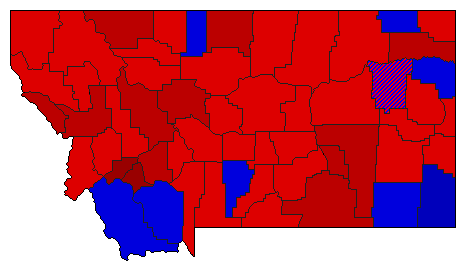 1984 Montana County Map of General Election Results for Attorney General