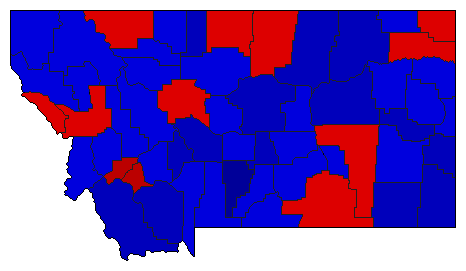 1988 Montana County Map of General Election Results for Attorney General