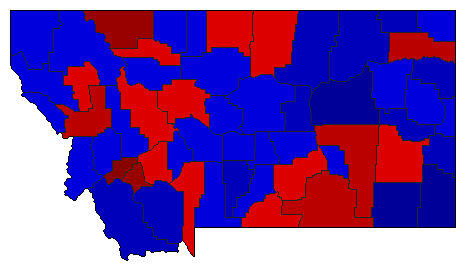 2000 Montana County Map of General Election Results for Attorney General