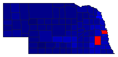 2016 Nebraska County Map of General Election Results for President