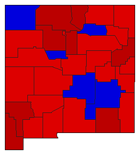 1962 New Mexico County Map of General Election Results for State Auditor