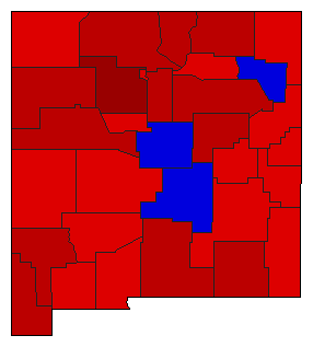1964 New Mexico County Map of General Election Results for State Auditor