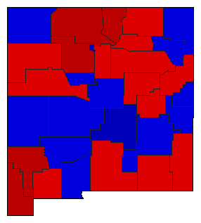 1966 New Mexico County Map of General Election Results for State Auditor
