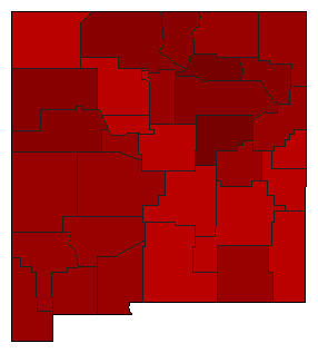 1998 New Mexico County Map of General Election Results for State Auditor