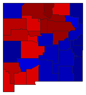 2018 New Mexico County Map of General Election Results for State Auditor