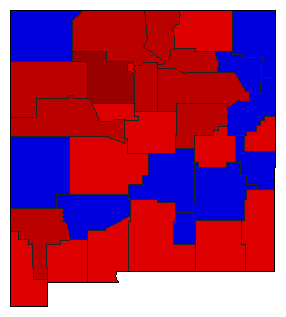 1964 New Mexico County Map of General Election Results for Senator