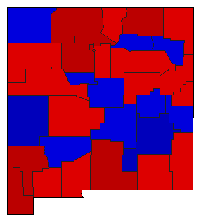1966 New Mexico County Map of General Election Results for Senator