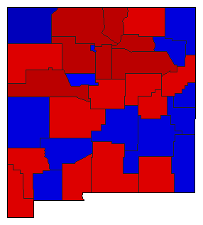 1970 New Mexico County Map of General Election Results for Senator