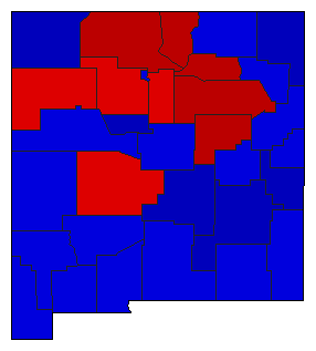 1976 New Mexico County Map of General Election Results for Senator