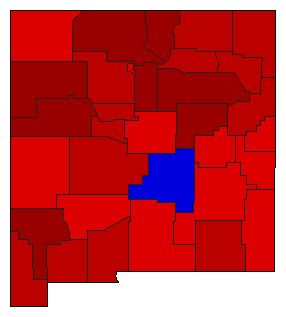 1988 New Mexico County Map of General Election Results for Senator