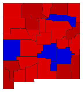 1962 New Mexico County Map of General Election Results for Lt. Governor