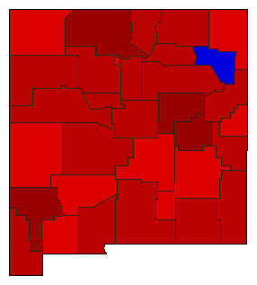 1978 New Mexico County Map of General Election Results for State Treasurer