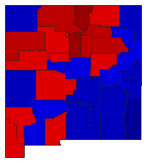 2014 New Mexico County Map of General Election Results for State Treasurer