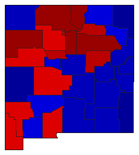 2018 New Mexico County Map of General Election Results for State Treasurer